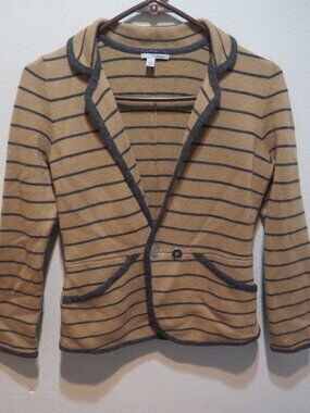 Halogen Cardigan Blazer Merino Wool Blend Size Small Petite